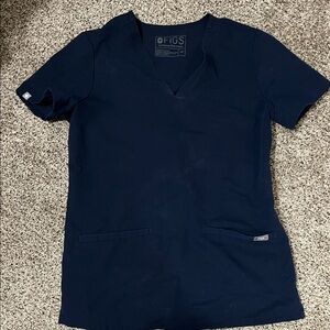 Figs Women's Deep Blue Short Sleeve Top